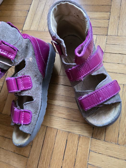 Sandały ortopedyczne skórzane portów rozm 29