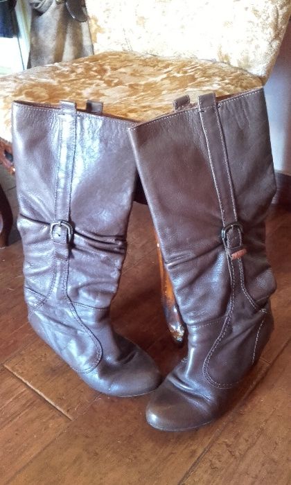 Botas cabedal/pele 36/37