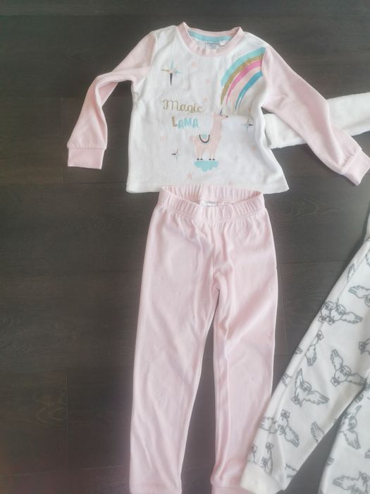 Ciepłe piżamy dla dziewczynki rozmiar 116