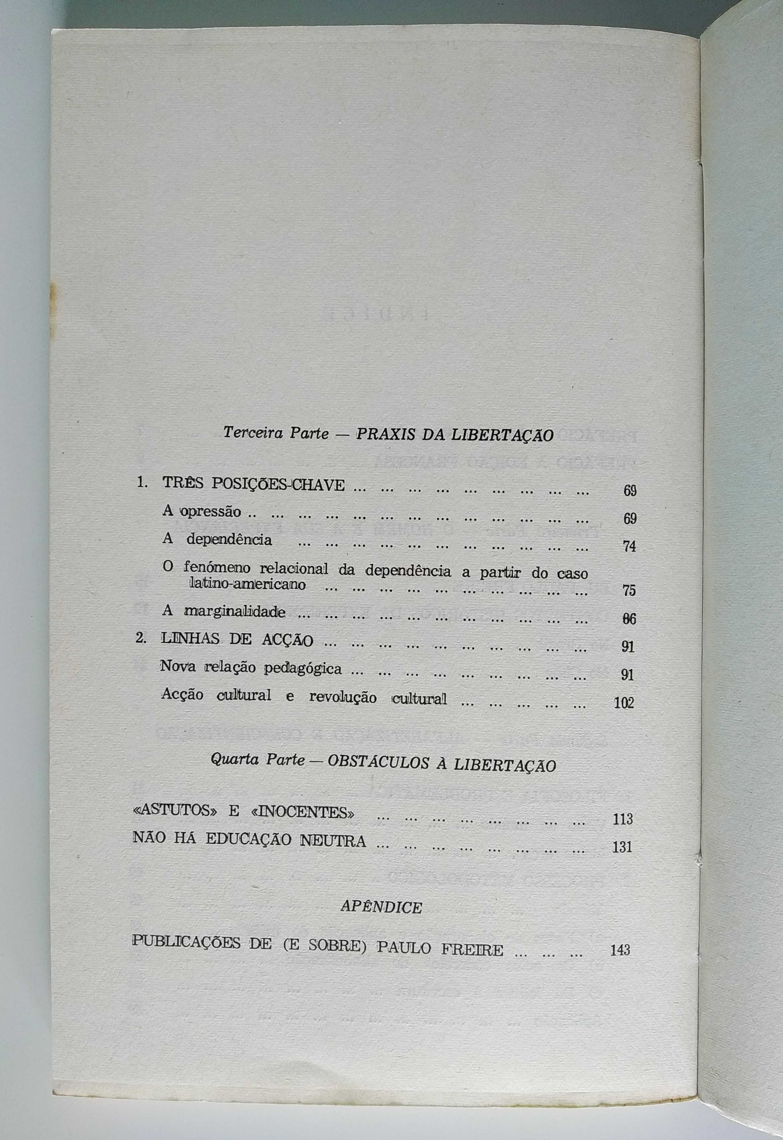 Livros de Paulo Freire (Numero Temático e a Mensagem)