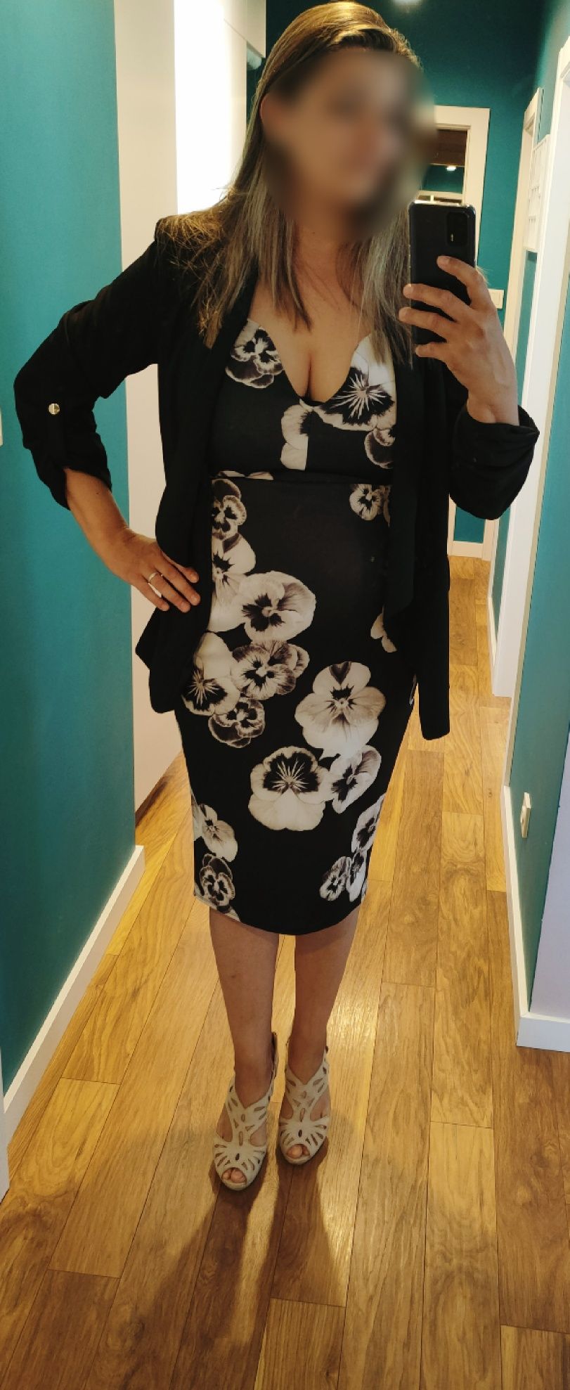 ASOS 42 piękna sukienka w kwiaty elegancka tuba
