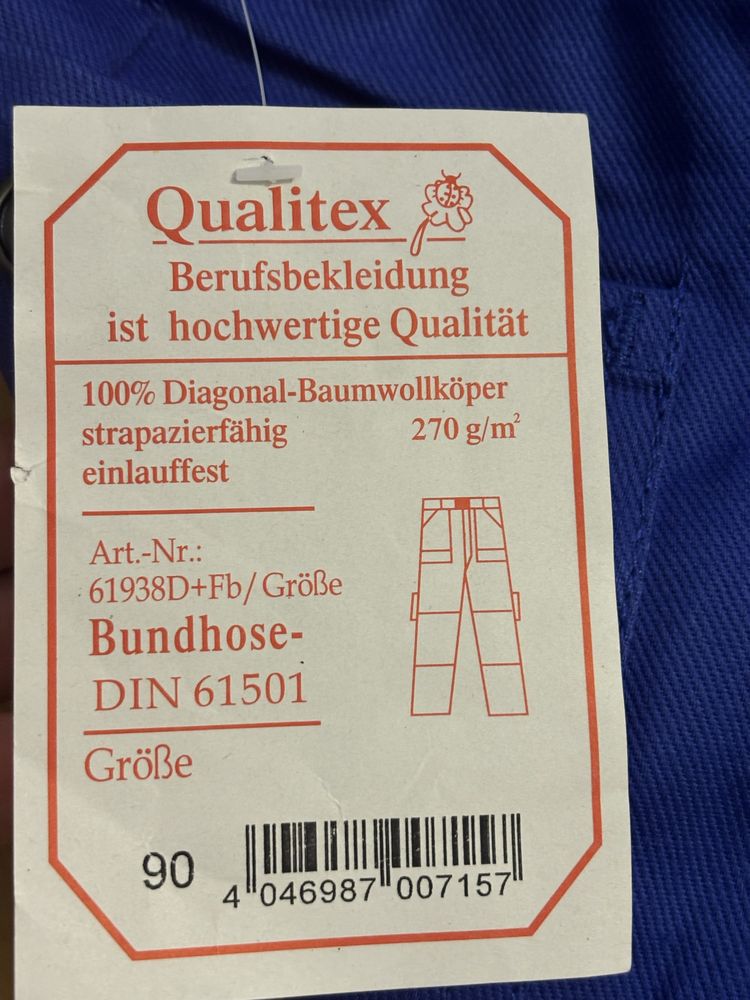 Spodnie robocze warsztatowe bawełniane Qualitex rozm. XS S