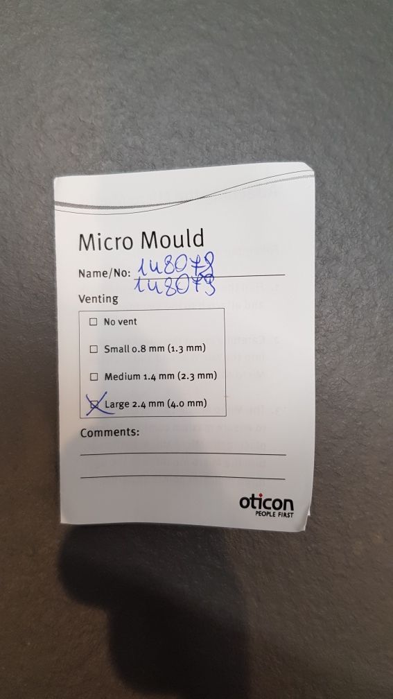Aparat słuchowy OTICON MINI RITE plus MINIFIT 85 2L/R plus wkładka