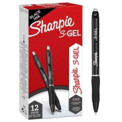 Długopis żelowy S - GEL czarny 0.7mm (12szt)