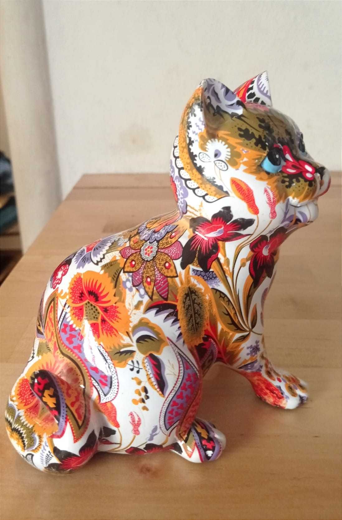 GATO Meigo, figura com cornucopias pintado, boho style