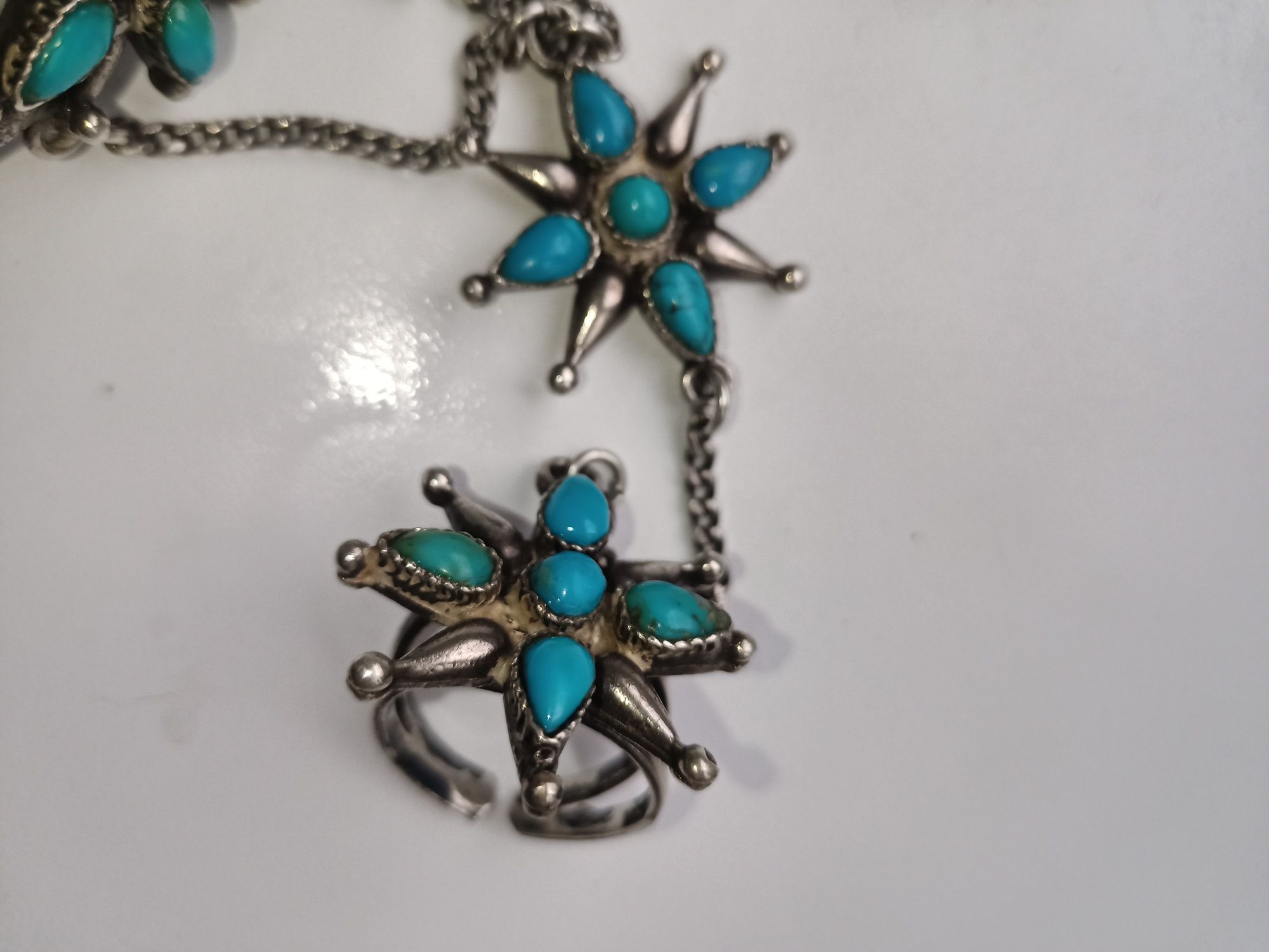 Серебряный браслет с кольцом (слейв) Египет