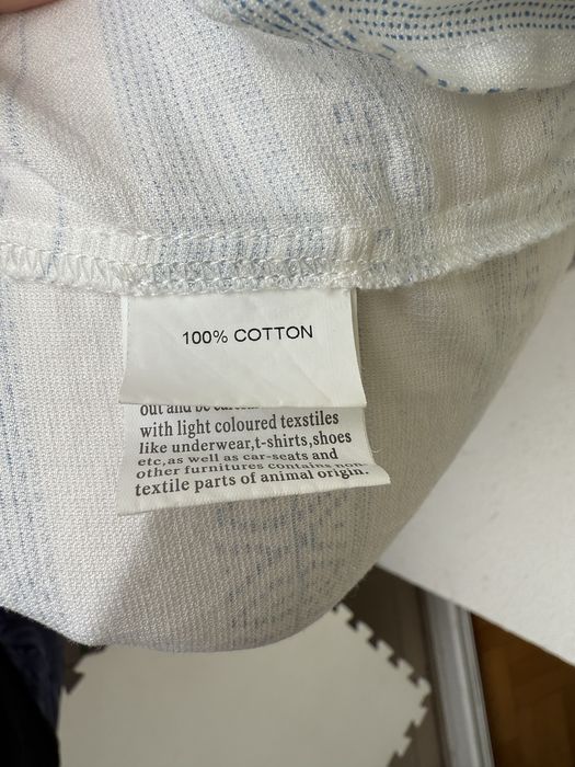 Bluzka oversize grecki wzór L XL biało niebieska | casual cool