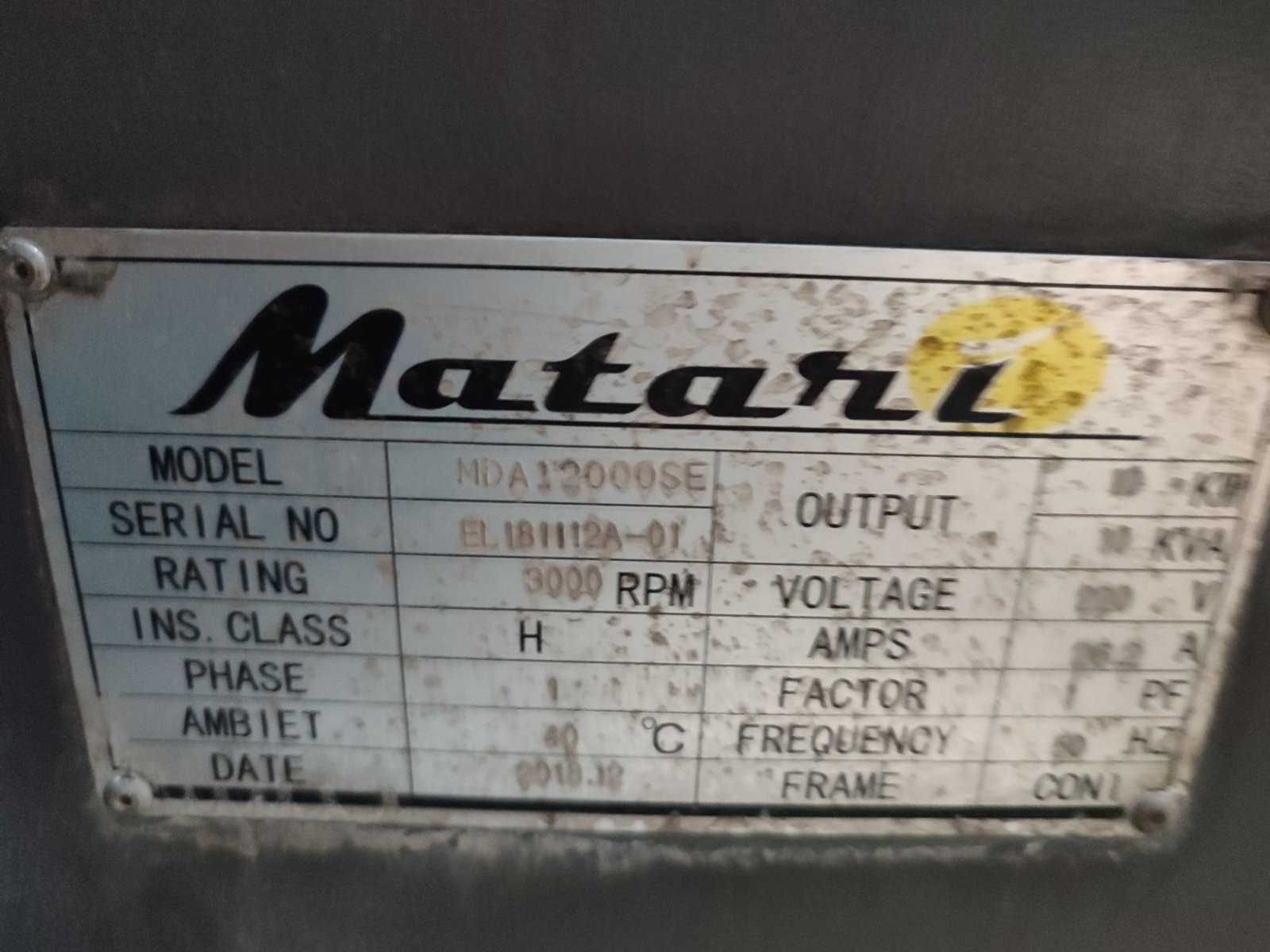 Генератор Matari MDA 12000 SE. Рік випуску 2019 напрацйовано 526 годин