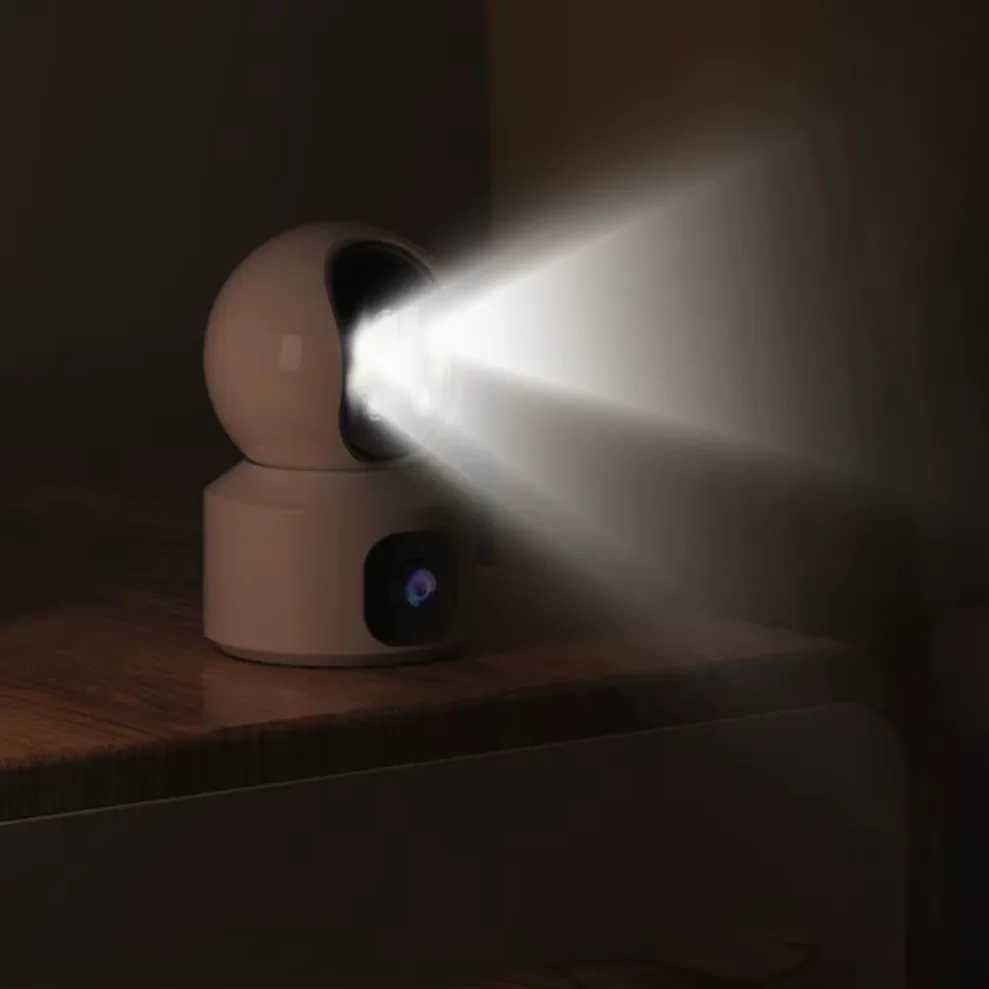 Kamera obrotowa podwójna wifi hd zoom niania monitoring