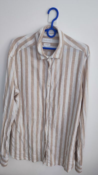 Elegancka damska koszula Massimo Dutti 42 XL 50% len 50% bawełna