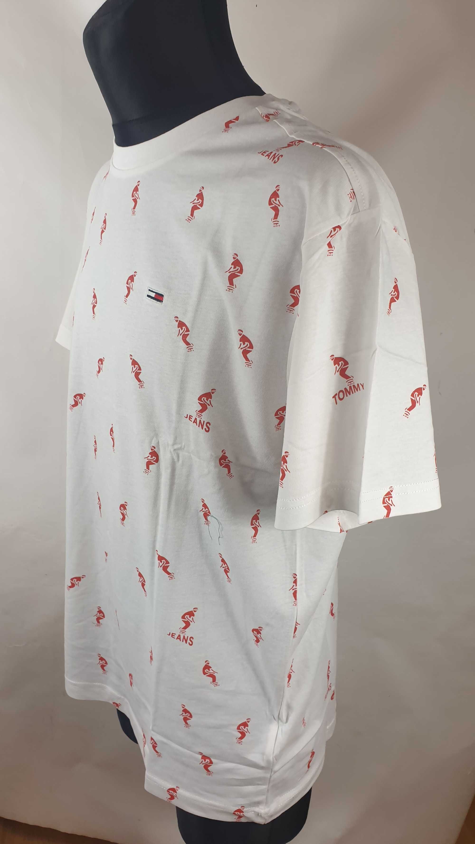 T-shirt męski okrągły dekolt Tommy Hilfiger Jeans rozmiar L