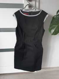 Sukienka czarna, szare wstawki S/M