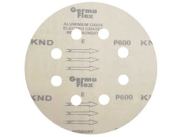 50x Krążek papier ścierny krążki ścierne na rzep 8 otw. KND 125mm P600