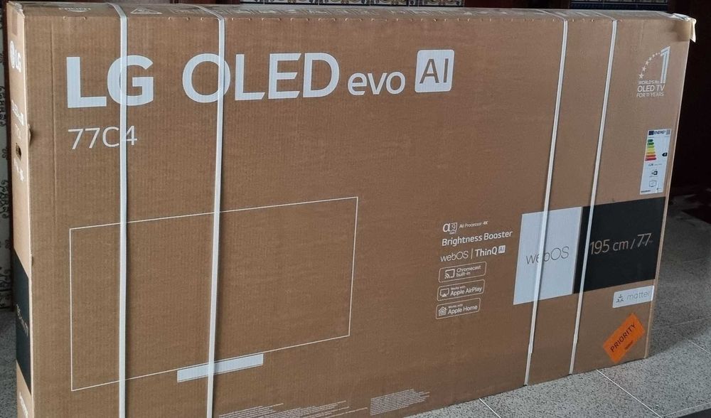 LG OLED C4 77” OLED evo 4K (2024) — Nova / Garantia / Fatura