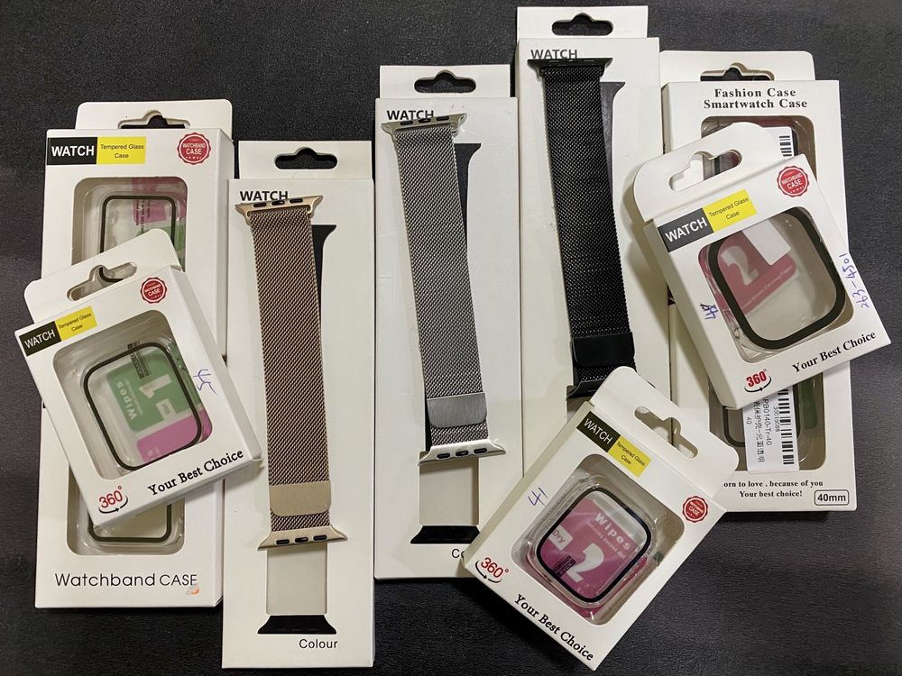 Kit Capa e Bracelete/Pulseira - Apple Watch 1/2/3/4/5/6/SE/7/8/9/Ultra