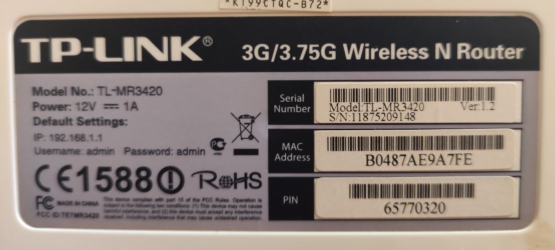 Router TP-LINK TL-MR3420