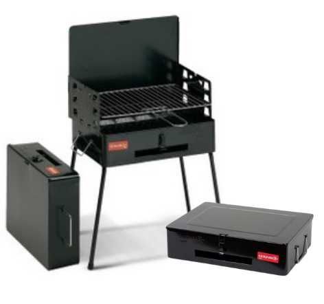 Grill ogrodowy turystyczny przenosny 43x32x73cm stal nierdzewna