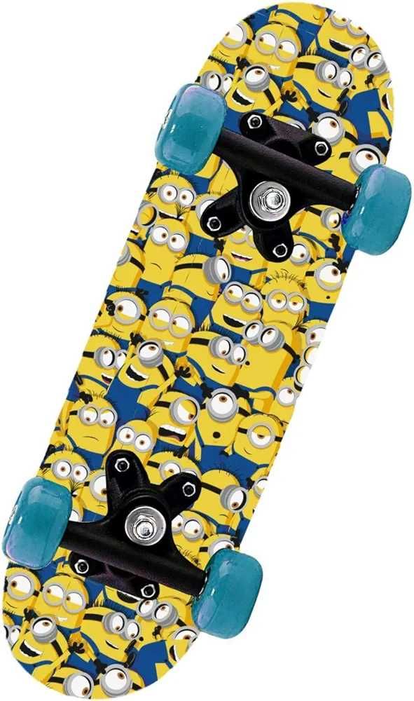 NOVO! Minions mini skate de madeira, 43 x 12 x 8 cm