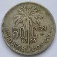 Kongo Belgijskie 50 centimes 1926 - król Albert