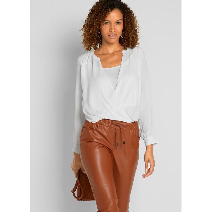 bonprix elegancka kopertowa koszulowa bluzak 50-52