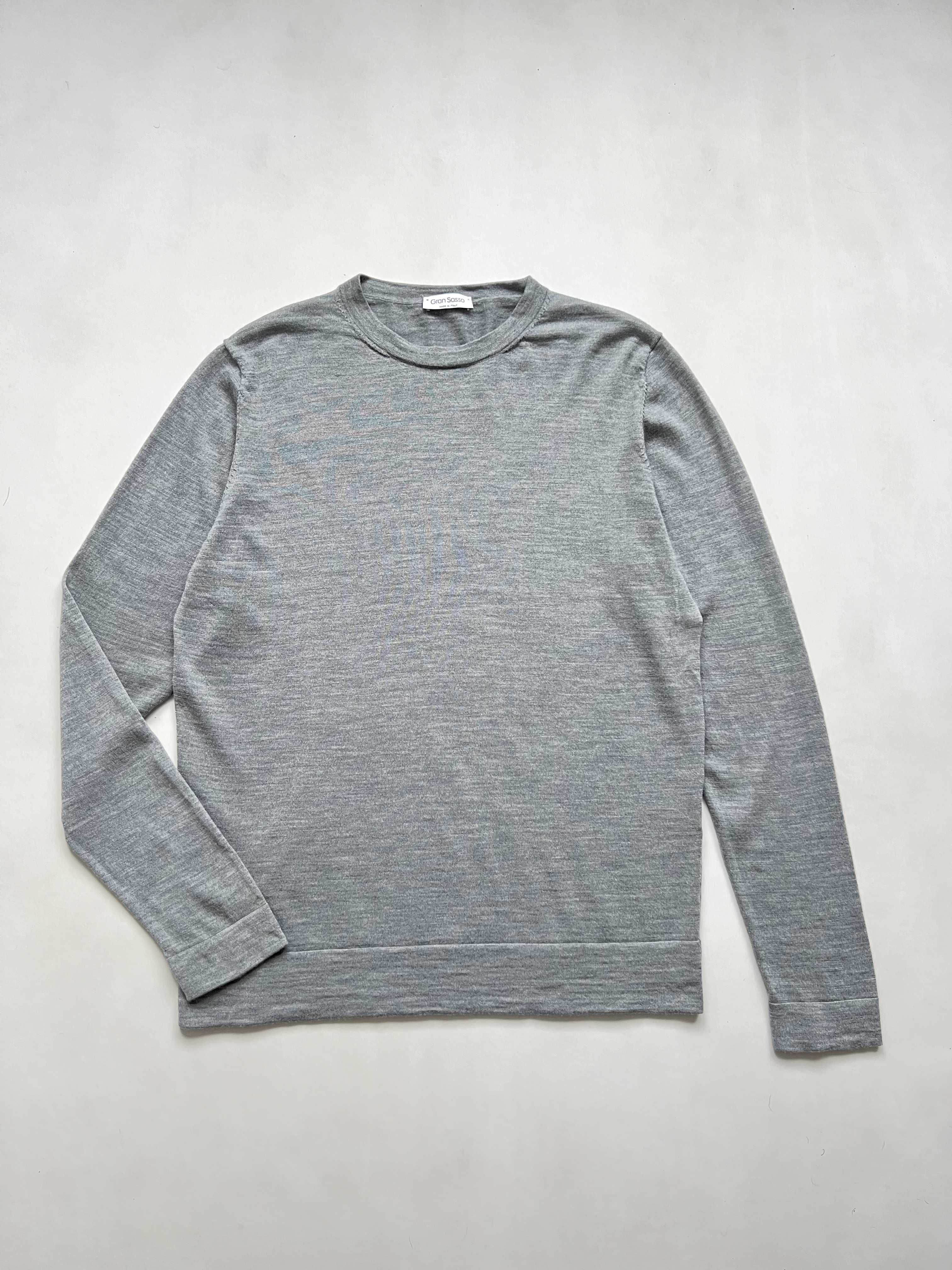 Вовняний преміум светр,джемпер Gran Sasso Wool Crewneck Sweater
