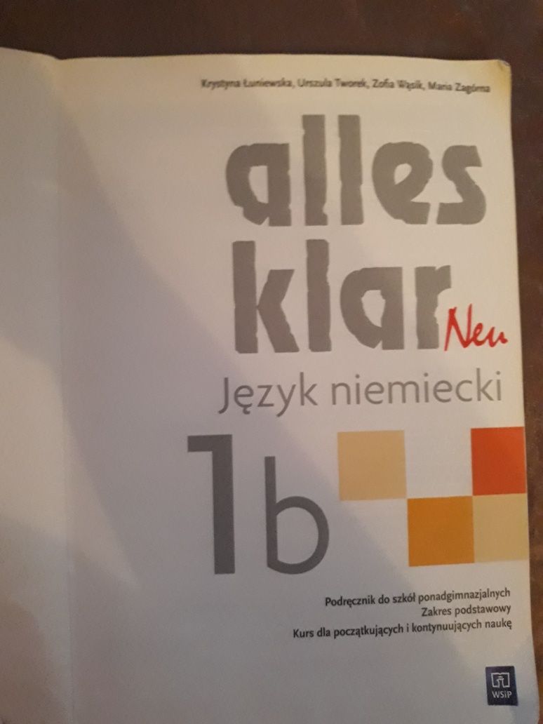 Podręcznik do języka niemieckiego alles klar 1b
