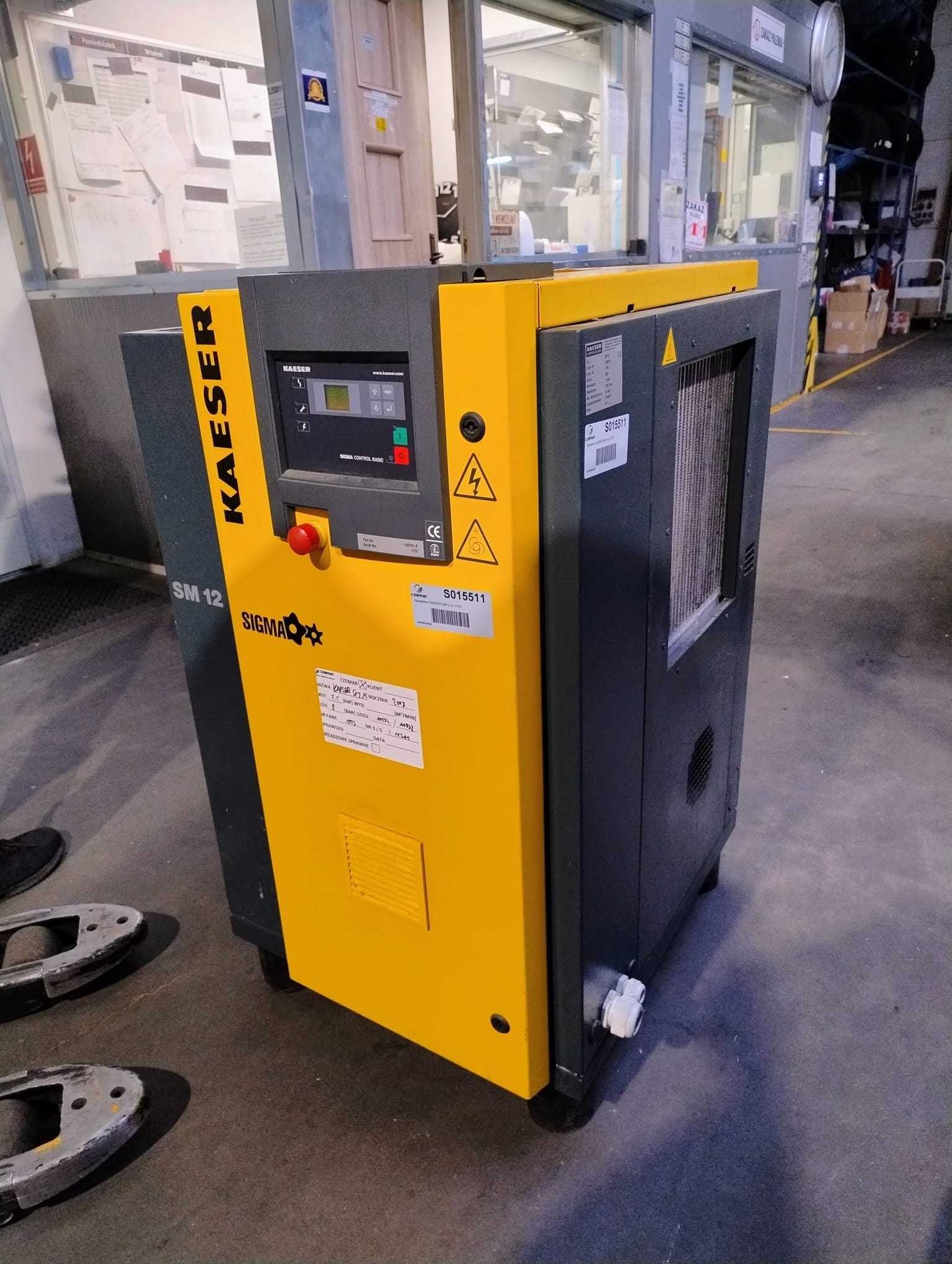 SPRAWNA!!! Sprężarka śrubowa KAESER SM12 7,5kW 1,2m3/min S015511