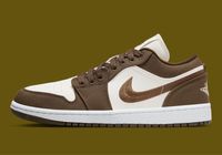 Кросівки Air Jordan 1 Low SE Light Olive Джордан низькі коричневі Найк