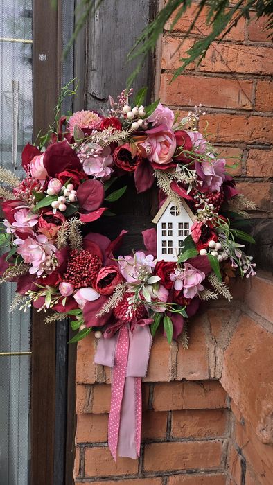 Wianek na drzwi 50 cm Dekoracja drzwi Wieniec jesienny