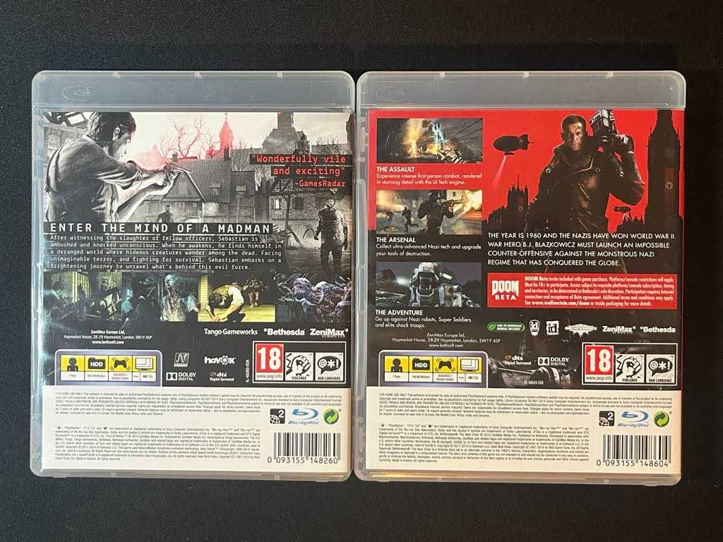 The Evil Within + Wolfenstein New Order PS3 Stan Jak Nowy