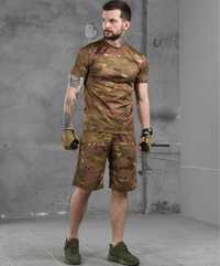 ‼️Summer‼️ Летний военный комплект Мультикам Coolmax Шорты и футболка