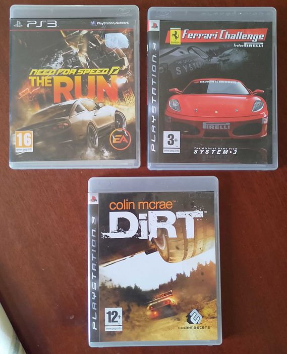 Colin Mcrae, Ferrari, Need for Speed.  PlayStation 3