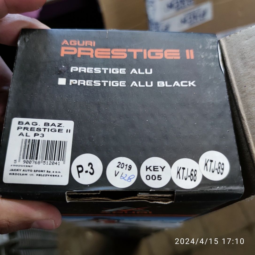 Aguri prestige II P3. Bagażnik bazowy z kluczem