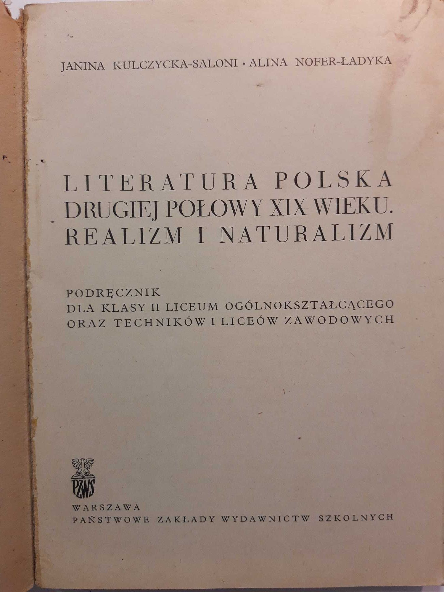 Literatura Polska - Realizm i Naturalizm