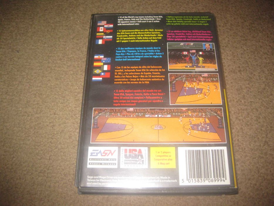Jogo "Team USA Basketball" para Sega Mega Drive