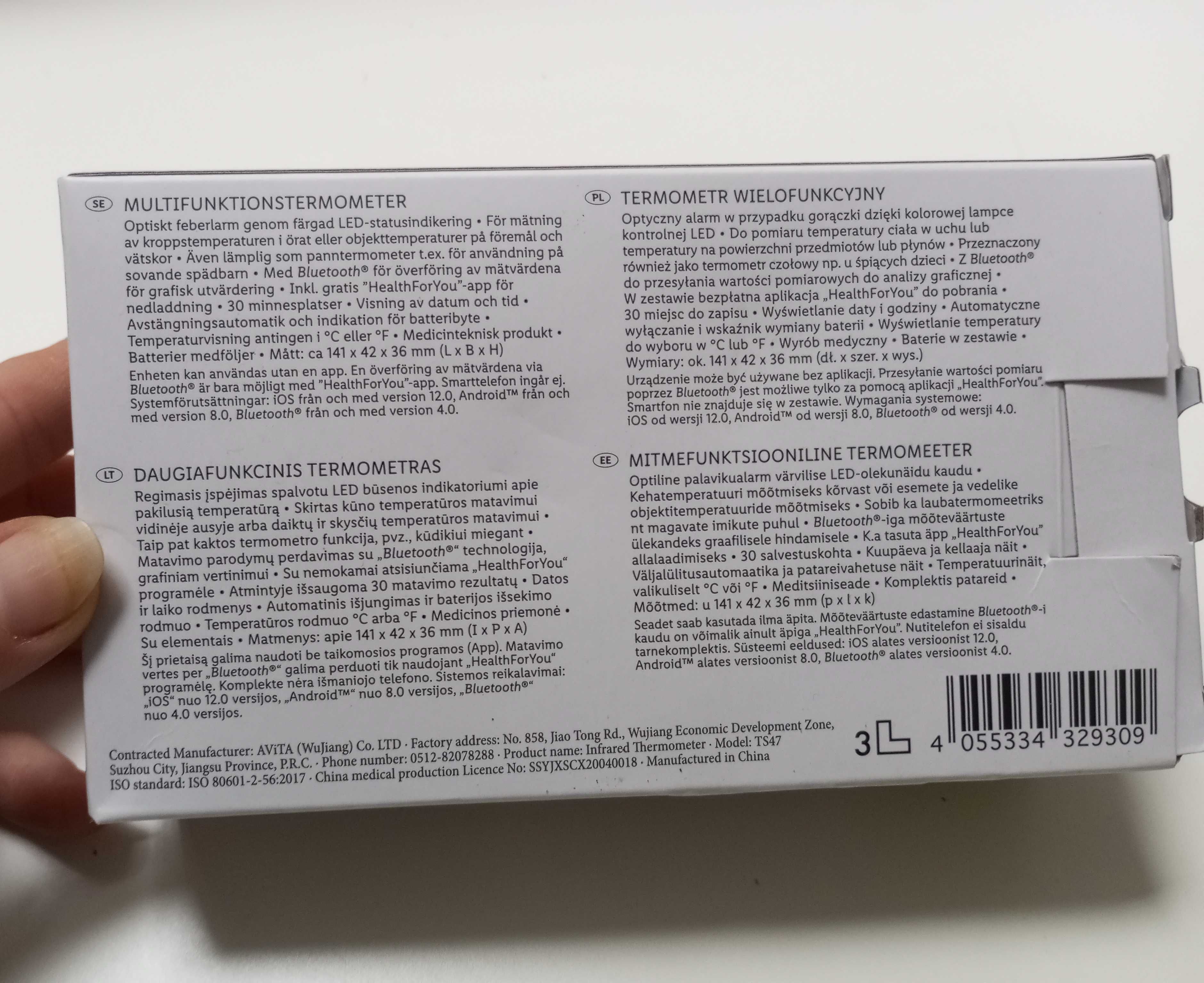 NOWY Termometr wielofunkcyjny Health For You by Silvercrest