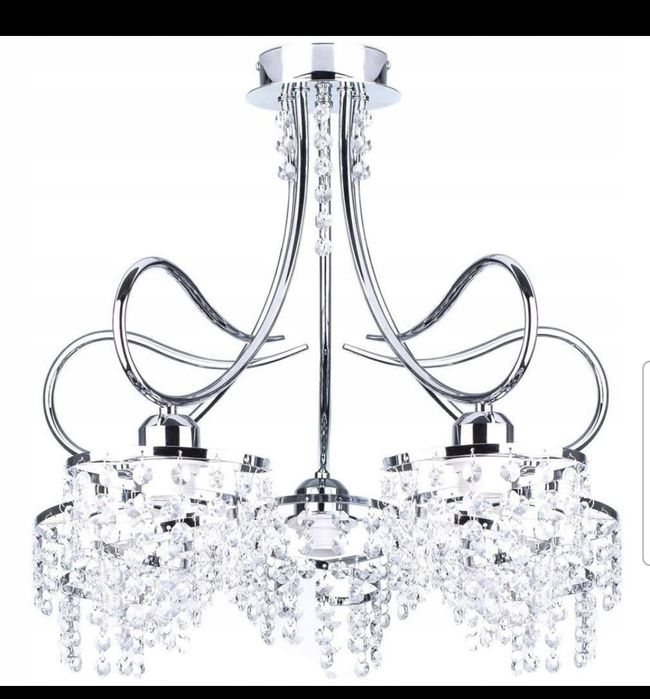 Lampa wisząca i lampa stojąca kryształki