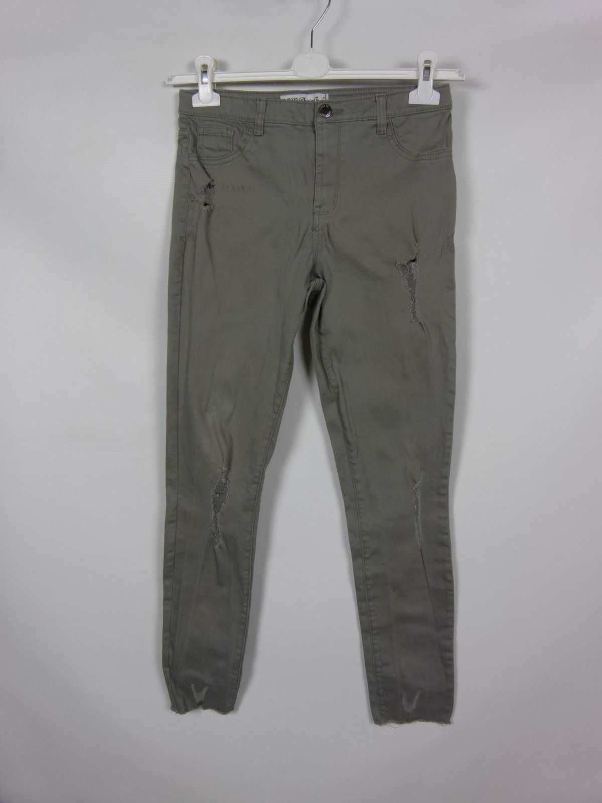 Denim spodnie a`la jeans dziury 14-15 lat / 166 cm