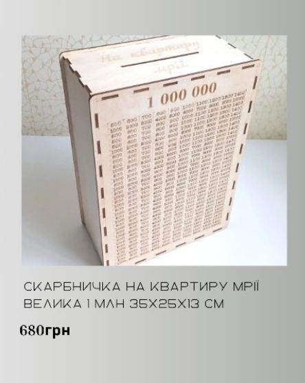Скарбничка на мрію. Копилка на квартиру 1 млн грн