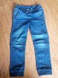 Spodnie, Joggery jeansowe Okaidi 116cm, Nowe bez metki