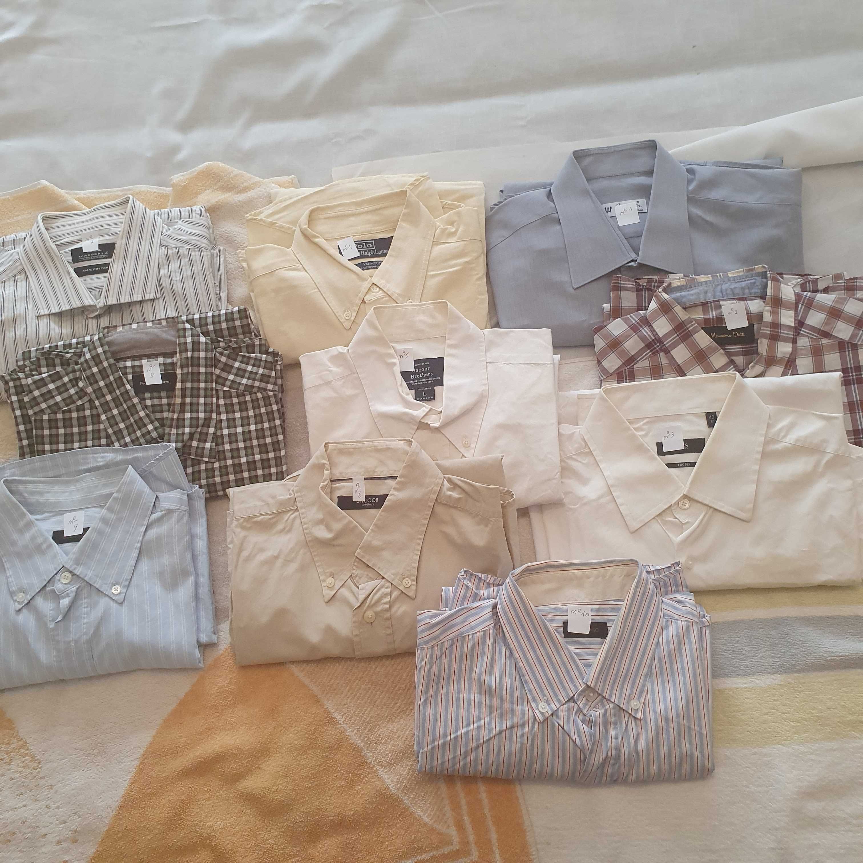 Camisas manga comprida e curta de homem