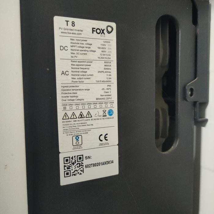 FoxEss T8 G3 8Kwh falownik PV grid
