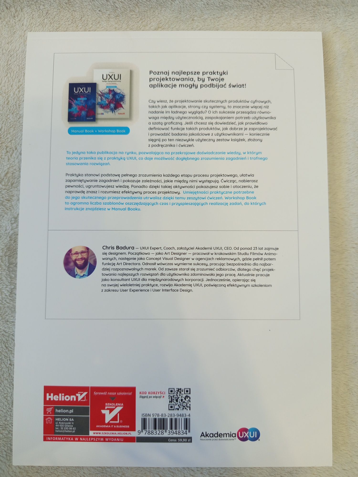 UX UI design zoptymalizowany workshop book autor Chris Badura