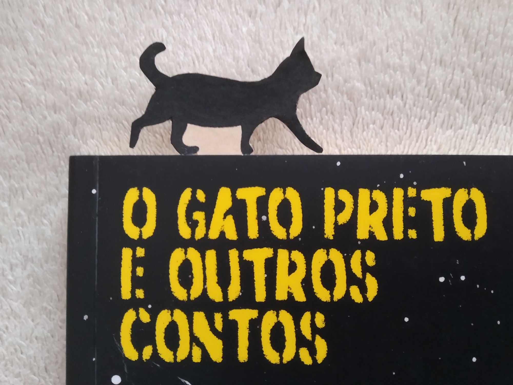 (PORTES GRÁTIS) Marcador de livro personalizável pintado à mão - Gato