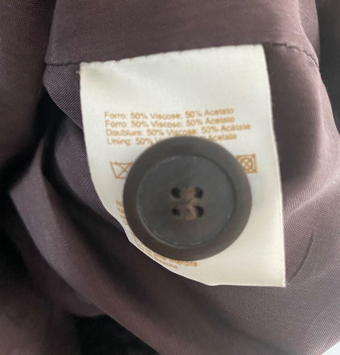 Casaco comprido vintage em pele - 38