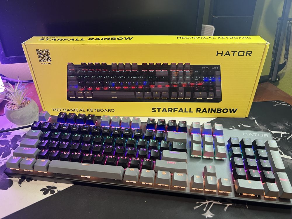 Механічна клавіатура HATOR Starfall Rainbow Origin Blue (HTK-609-BGB)