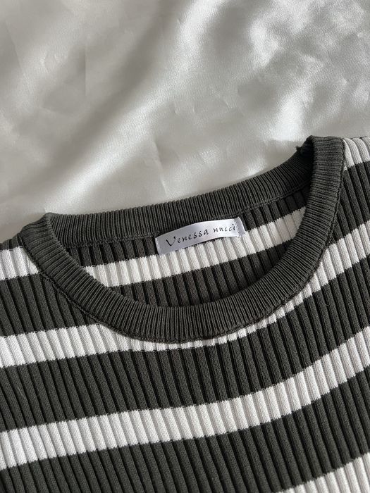 асиметрична кофта лонг в рубчик