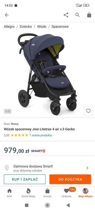 Spacerówka joie litetrax