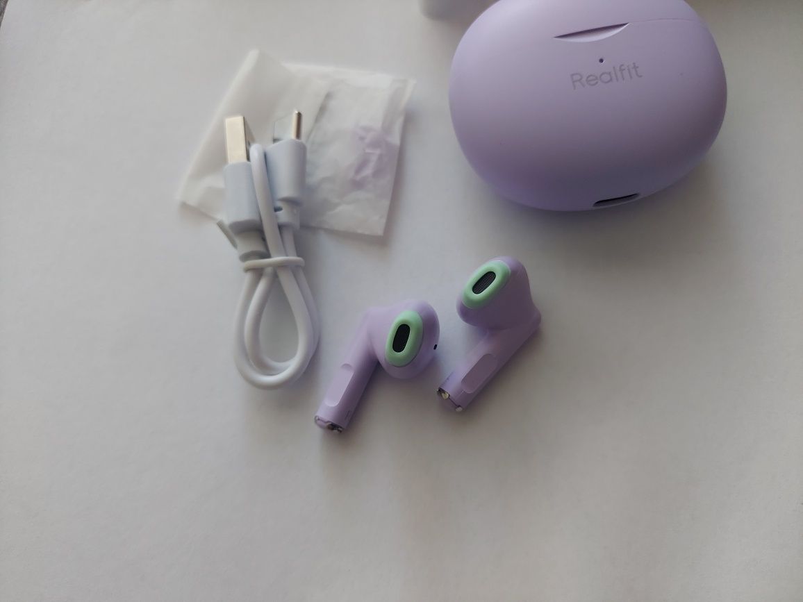 Навушники Навушники Realfit F2 (фіолетово-зелений колір)