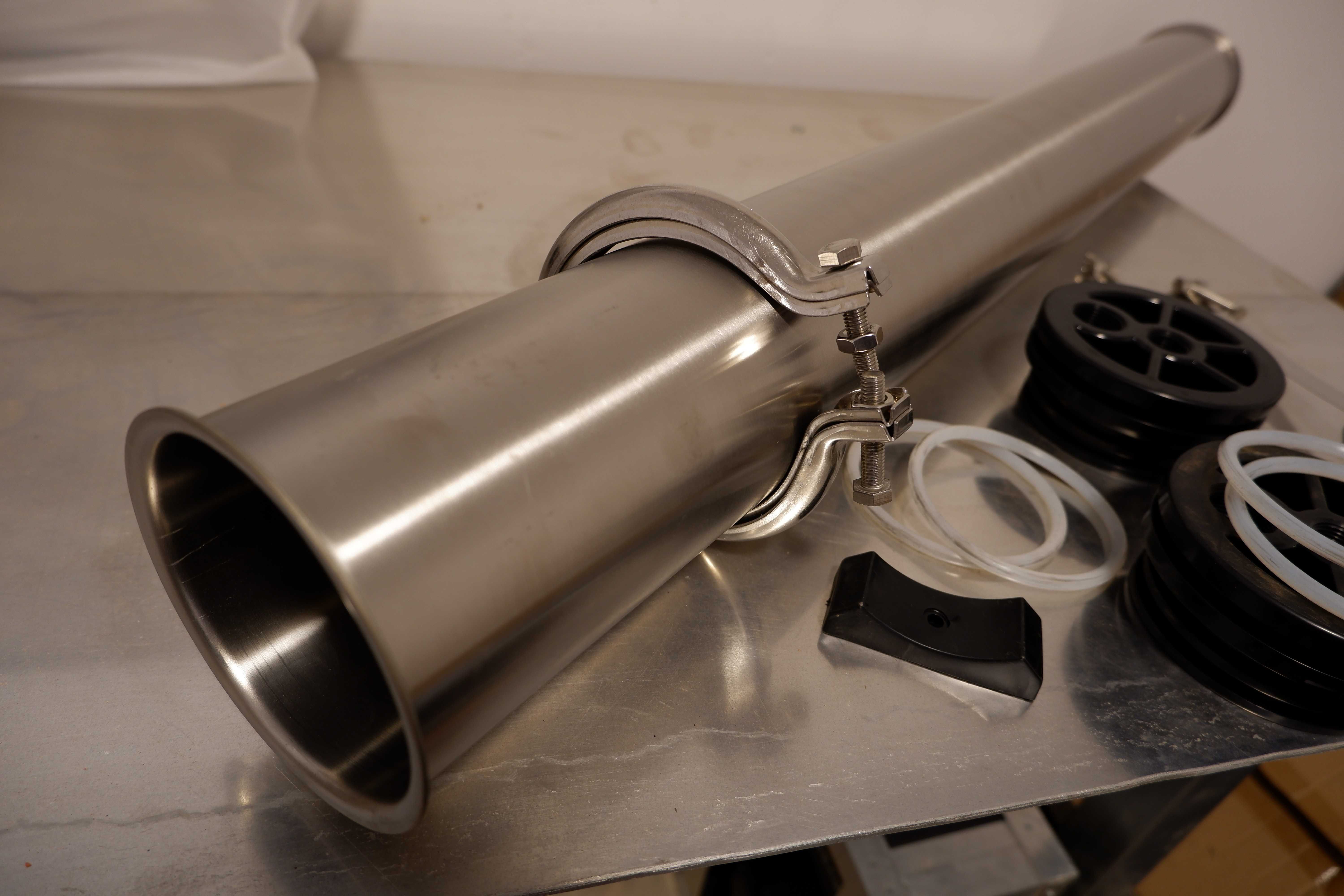 Carcaça p/ membrana de osmose reversa aço INOX sem costura (IVA incl.)